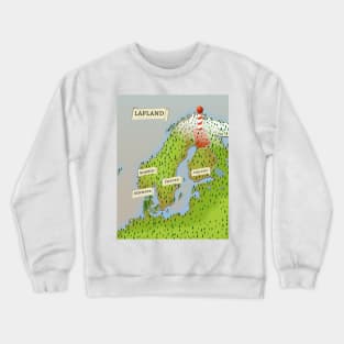 Map Of Lapland Crewneck Sweatshirt